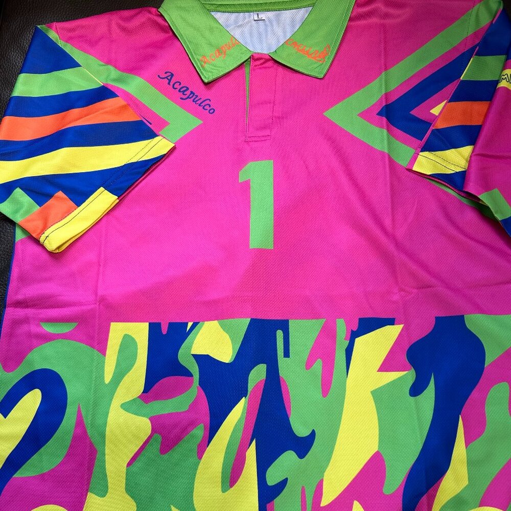 1990s MEXICO JORGE CAMPOS RETRO Nat'l Team Men's JERSEY Sz M,L,XL,2XL New w tags - Picture 2 of 7